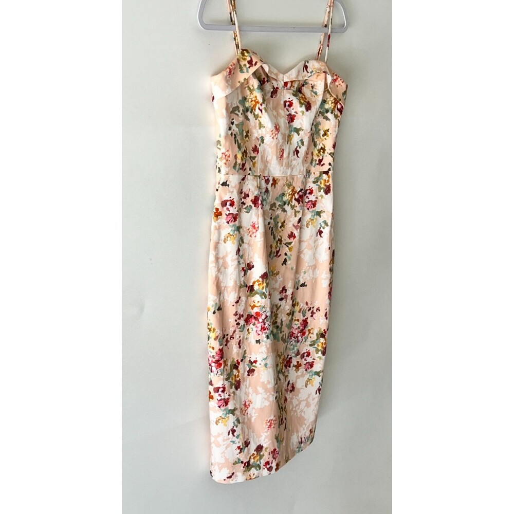 Black Halo Dress Women's Size 4 Clover Sheath Dress Peachy Floral New - Picture 4 of 15